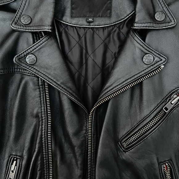 Surface to Air “Gaspard” Leather Biker Jacket - Picture 5 of 5